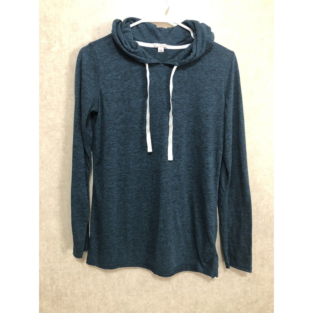 Gap Tri Blend Long Sleeve Forest Green Hooded Shirt Sz S GUC